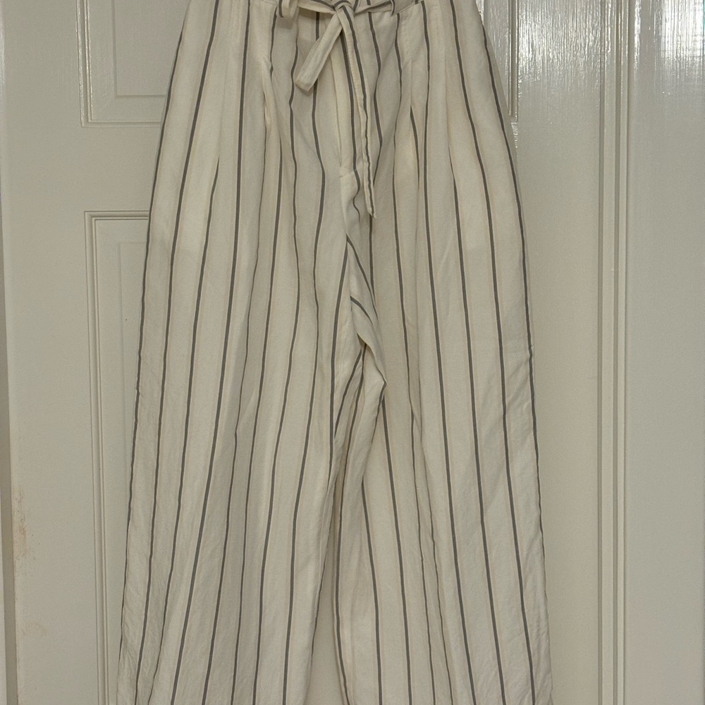 Striped Wide-Leg Pants